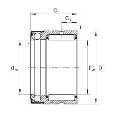 NX20-Z Needle roller/axial ball bearings