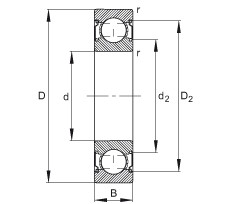 6204-C-2Z Deep groove ball bearings