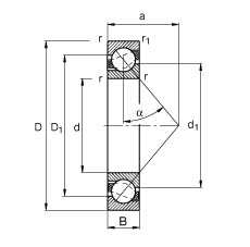 7204-B-JP Angular contact ball bearings