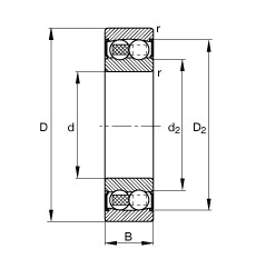 2204-2RS-TVH Self-aligning ball bearings