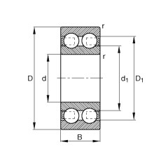 4204-B-TVH Deep groove ball bearings