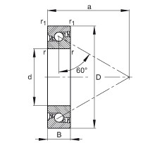 7602020-2RS-TVP Axial angular contact ball bearings