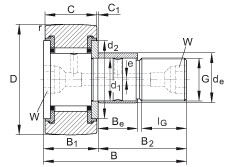 KRE35-PP Stud type track rollers