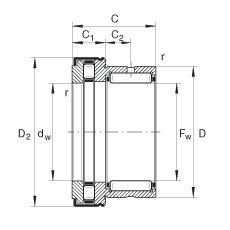 NKXR20-Z Needle roller/axial cylindrical roller bearings