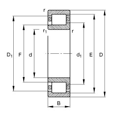 NJ204-E-TVP2 Cylindrical roller bearings