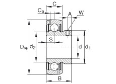 GAY012-NPP-B-AS2/V Radial insert ball bearings