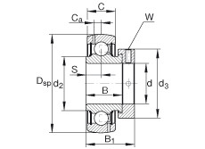 GRA012-NPP-B-AS2/V Radial insert ball bearings