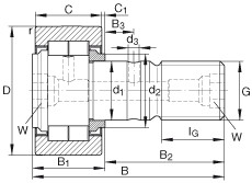 NUKR47 Stud type track rollers