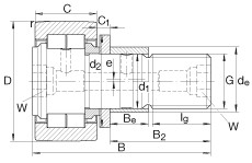 NUKRE35 Stud type track rollers