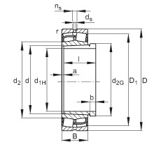 24172-E1-K30 + AH24172-H Spherical roller bearings