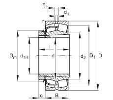 23060-E1-K + H3060 Spherical roller bearings