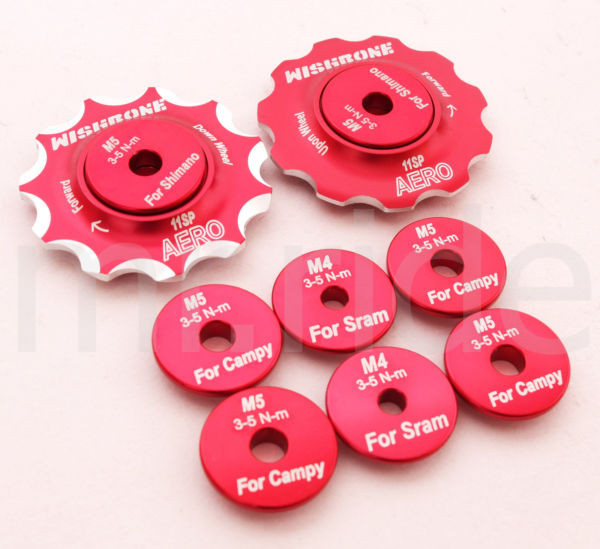 Wishbone Aero Jockey Wheels with Ceramic Bearings 9g 91011S for Campagnolo Red