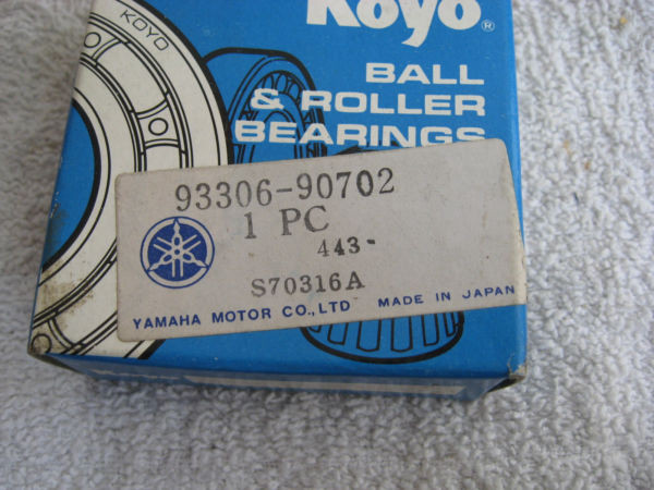 Yamaha Koyo NOS bearing 93306-90702 EL433 EW433 GP292 GP300 GS300 GS340  3769