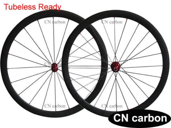 U Shape 38mm Tubeless carbon bike wheels Ceramic bearing R13 hub 23mm rim width