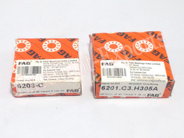 Vespa VBB VLB Sprint FAG Bearings 6201 6203 Set of 2  V1576