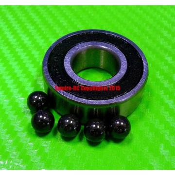 [QTY 10] (6x15x5 mm) S696-2RS Stainless HYBRID CERAMIC Ball Bearing Bearings BLK