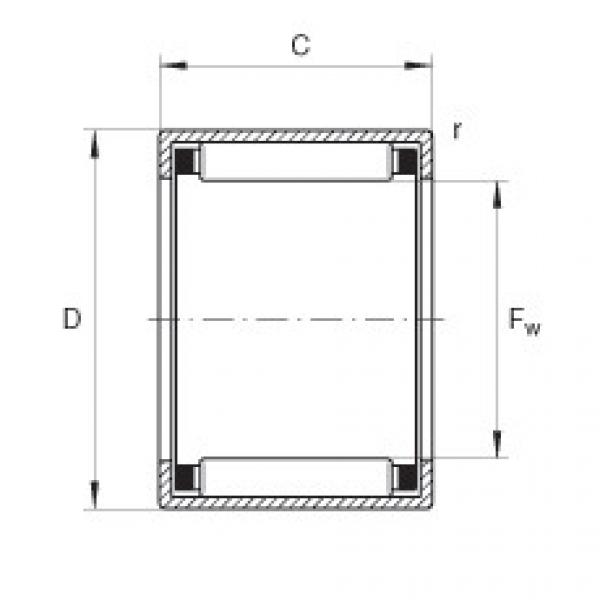 HK2012 Drawn cup needle roller bearings with open ends #1 image