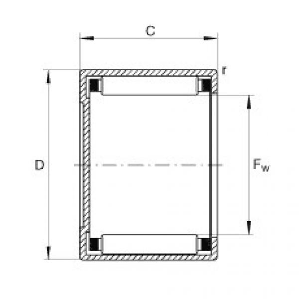 BCE1212 Drawn cup needle roller bearings with closed end #1 image