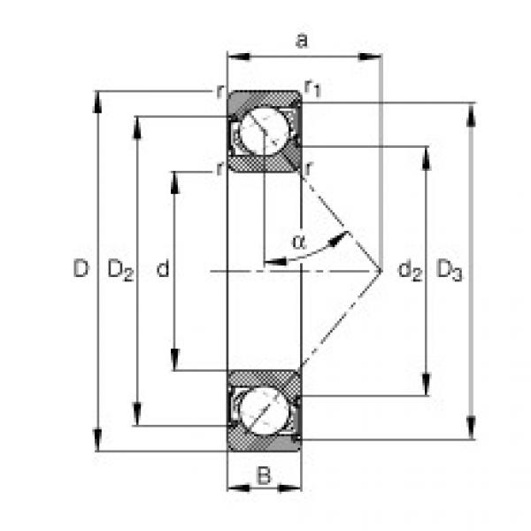 7204-B-2RS-TVP Angular contact ball bearings #1 image