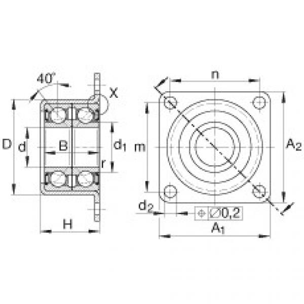 ZKLR2060-2RS Angular contact ball bearing units #1 image