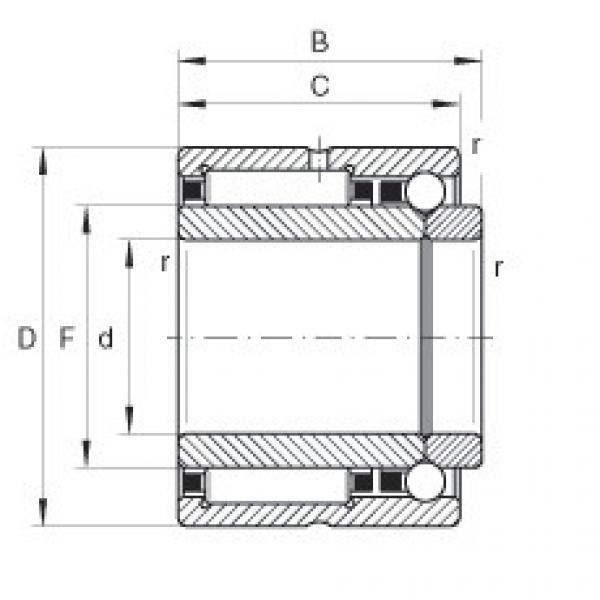 NKIB5904 Needle roller/angular contact ball bearings #1 image