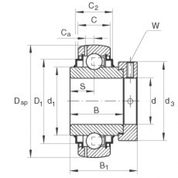 GE20-KRR-B-FA164 Radial insert ball bearings #1 image