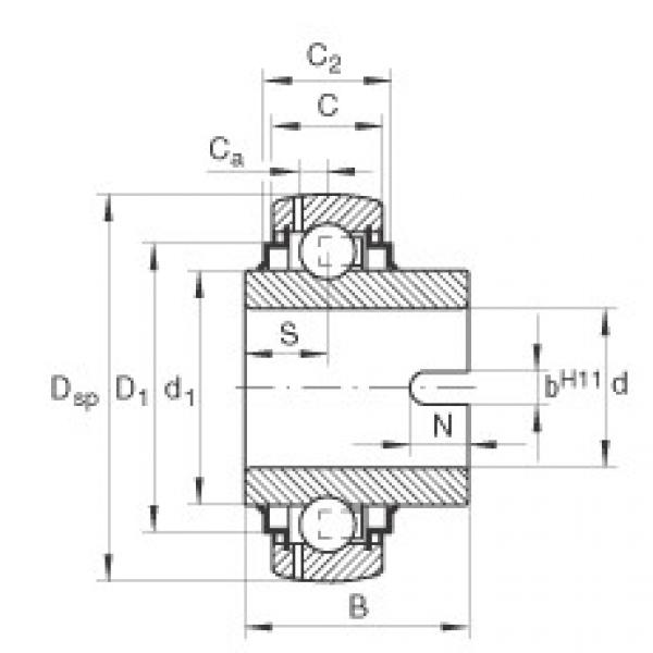 GLE20-KRR-B Radial insert ball bearings #1 image