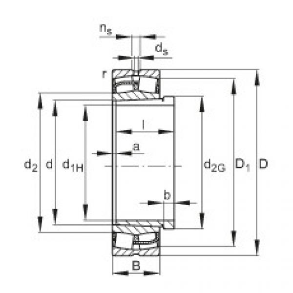 23056-E1-K + AH3056 Spherical roller bearings #1 image