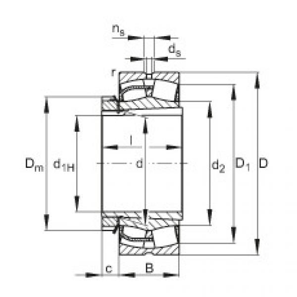 23056-E1-K + H3056 Spherical roller bearings #1 image