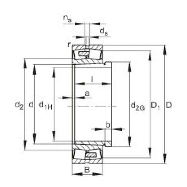 23072-E1A-K-MB1 + AH3072G-H Spherical roller bearings #1 image