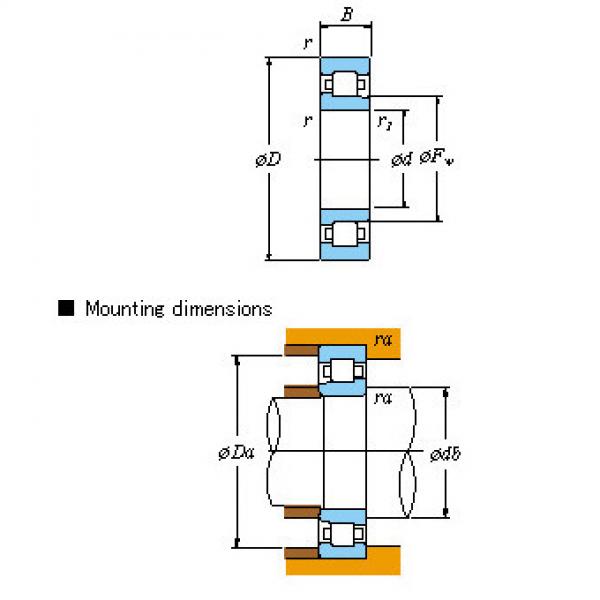 NJ316R Cylindrical roller bearings #1 image