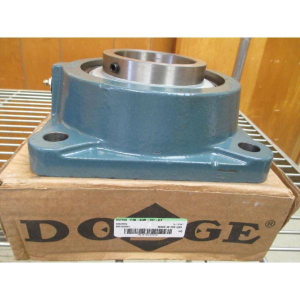 DODGE FLANGE BEARING 057708 F4B-SCM-307-HT F4BSCM307HT 3-716 BORE 3716 #1 image